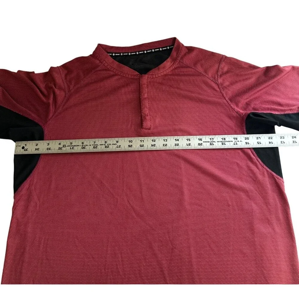 Canari Mens Red & Black Snap Top Cycling Jersey With Rear Zipper Pocket Size L - Picture 5 of 8